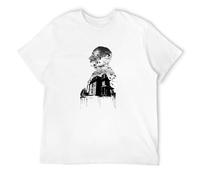 Alfred Hitchcock Collage Men's T Shirt Fashion Tee Shirt White M