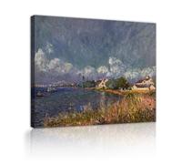 Alfred Sisley Dipinti di fama mondiale Replica Opera d'arte La Senna a Billancourt Tela Galleria Stampe Arte della parete per l'aula Bar Decor 50x70cm telaio interno