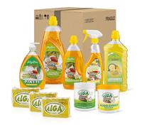 ALGA BIO Kit Detergenti Ecologici - Completo per Casa e Bucato | Saponi, Gel Bucato, Lavapiatti, Sgrassatore, Lavapavimenti, Percarbonato, Acido Citrico