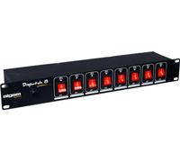 ALGAM LIGHTING Dispatch Rackable 2U 19" - 8 canali con prese UE e interruttori luminosi