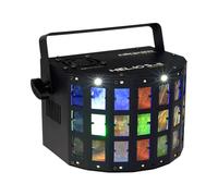 ALGAM LIGHTING - HELIOS-II - Proiettore LED 2 in 1 - Effetto Derby, Stroboscopio - Ingresso/uscita DMX: XLR a 3 punti - 28W - IP20-261 x 186 x 142 mm