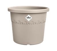 Elho Algarve Cilindro Wheels 48cm - Grande vaso per piante da esterno - Fioriere - 100% plastica riciclata - Beige/Beige Fungo