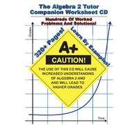 Algebra 2 Tutor Companion Worksheet CD