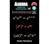 Álgebra: Leyes de Exponentes: Aprende a dominar estas leyes del Álgebra y avanza a un siguiente nivel. Son la base para realizar operaciones con polinomios. Álgebra para secundaria y para todos