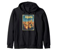 Algeria Algérie Alger Les Algériens DZ Algérien Bled Retro Felpa con Cappuccio