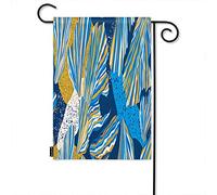 Alghe E Coralli Welcome Garden Flag,Abstract Sea Ocean Floral Marine Life Strisce Punti Leaf Farmhouse Garden Flags 12x18 Pollici Yard Flag Banner Portico Bandiere Per Patio Prato Villa Parco All'ap