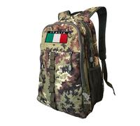 ALGI Zaino Militare Tattico XSmall con Molle 20 Litri Vegetato con Patch di Bandiera Italia