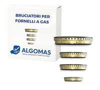 ALGOMAS Bruciatori da cucina a gas universali, confezione da 4 bruciatori e coperchi da 92 mm, 62 mm, 62 mm, 42 mm, compatibile con Zanussi Nardi Teka Balay Fagor, ricambio per fornelli a gas
