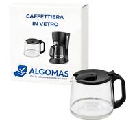 ALGOMAS® Caraffa in vetro compatibile con Taurus Verona da 12 tazze, versione II e III, 1,2 l, resistente al calore, ricambio per macchine da caffè a goccia, manico ergonomico
