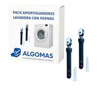 ALGOMAS Pack 2 ammortizzatori per lavatrice con bulloni, ricambio per sospensioni anti-vibrazione, riduce rumore e movimenti | Indesit C00140670 C00140744 C00309597 | Whirlpool 482000023502