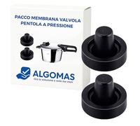 ALGOMAS Set di 2 membrane per valvole a pentole, fissler | modelli Vitavit Premium e Comfort, ricambio per valvola a pressione | Controllo del vapore sicuro | Installazione rapida