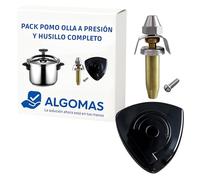 ALGOMAS® Set di pomelli a pressione con mandrino completo, ricambio universale, compatibile con Magefesa convenzionale, kit di fissaggio coperchio | installazione facile e sicura | ricambio resistente