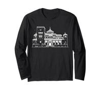 Alhambra Granada Spagna Una Linea Arte Disegno Architettura Maglia a Manica