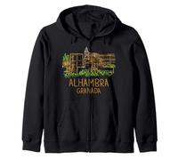 Alhambra Granada Spagna Viaggio Souvenir Città Landmark Gift Felpa con Cappuccio