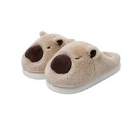 AlHECE Pantofole Donna Divertente Orso Animale Pantofole di Cotone Suole Spesse delle Donne Slipper Casa Inverno Nuovo Caldo Antiscivolo Bella Peluche Pantofole-A-35-36