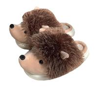 AlHECE Pantofole Donna Inverno Donne Carine Casa Peluche Pantofole Cartoon Riccio Fodera Calda Fluffy Cozy Flat Antiscivolo Sole Donne Scarpe-A-37-38