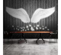 Ali Bianche Farfalla Starlight Linea D'Ombra 3D Carta Da Parati Facile Installare Mobili Sfondi Ufficio Divano Camera Letto Sfondo Decorazione Murale-430cm×300cm