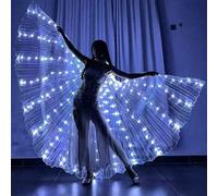 Ali colorate a LED con bacchetta e mantello, regalo per festival e celebrazioni, decorazione per palcoscenico, decorazione per vacanze, decorazione per camera da letto, decorazione per la casa, decora