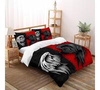 Ali Colori Set Di Biancheria Da Letto Per 3 Pezzi Con Stampa 3D Gothic Themes Copripiumino Con 2 Federe in Microfibra Morbida E Leggera Double（200x200cm）