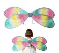 Ali Da Fata - Costume Cosplay Elastico Confortevole E Riutilizzabile, Le Ragazze Fanno Sembra Giocare Ali Da Fata | Per Festa Di Natale, Mascherata, Fotografia, Spettacolo Sulla Scè, argento, Se