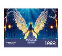 Ali d'angelo 1000 pezzi per donne e uomini: donna alata in luce brillante, gioco divertente e stimolante per famiglie, idea regalo 52x38 cm/1000 pezzi