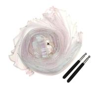 Ali d'angelo a LED per danza del ventre, ala di farfalla a LED, bagliore con bastone telescopico, luce da bar da indossare sul palcoscenico a 360 gradi prestazioni puntelli LED (colore: bianco)