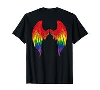 Ali d'Angelo Arcobaleno sulla Schiena Ali d'Angelo Gay LGBTQ Maglietta