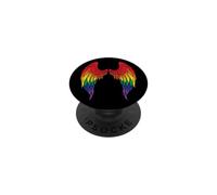 Ali D'angelo Arcobaleno Sulla Schiena Ali D'angelo Gay Lgbtq PopSockets PopGrip Adesivo