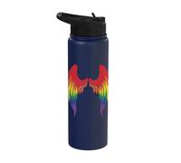 Ali D'angelo Arcobaleno Sulla Schiena Ali D'angelo Gay Lgbtq Stainless Steel Insulated Water Bottle