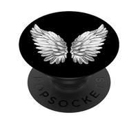 Ali d'angelo bianche libertà angelo custode PopSockets PopGrip Adesivo