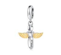 Ali d'Angelo e Fascino Ciondolo Infinito, Accessorio Braccialetto Fascino in Argento Sterling 925, Compatibile con Collana Braccialetto Pandora
