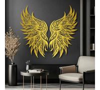 Ali d'angelo in metallo, scultura moderna da appendere per soggiorno e camera da letto