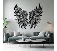 Ali d'angelo in metallo, scultura moderna da appendere per soggiorno e camera da letto