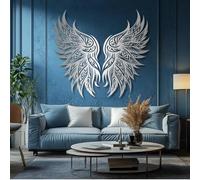 Ali d'angelo in metallo, scultura moderna da appendere per soggiorno e camera da letto