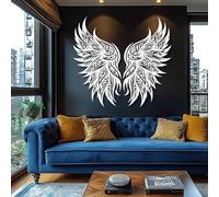 Ali d'angelo in metallo, scultura moderna da appendere per soggiorno e camera da letto