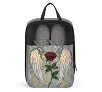 Ali d'angelo in vetro colorato con borsa singola per scarpe da viaggio, uso quotidiano, anti-polvere, custodia per scarpe da golf