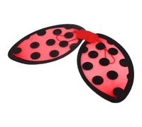 Ali di coccinella, ala pieghevole in rete rossa e nera, per cosplay, portatile, in nylon, accessorio classico per costumi per spettacoli teatrali e travestimenti, taglia unica