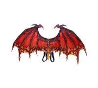 Ali di dinosauro puntelli decorazione in maschera compleanno Halloween drago costume rosso 90 x 46 cm