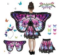 Ali di Farfalla,Ali da Farfalla Bambina,Costume Farfalla Bambina Set,Ali Farfalla Bambina,Mantello Ali Farfalle,Mantello Ali Farfalla,Farfalla Fata Ali,per Carnevale,Carnevale,Festa a Tema