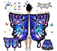 Ali di Farfalla,Ali da Farfalla Bambina,Costume Farfalla Bambina Set,Ali Farfalla Bambina,Mantello Ali Farfalle,Mantello Ali Farfalla,Farfalla Fata Ali,per Carnevale,Carnevale,Festa a Tema