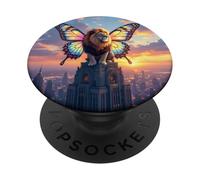 Ali di farfalla leone fantasia PopSockets PopGrip Adesivo