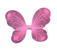 Ali di farfalla per bambini, costume da elfo per feste, spettacoli teatrali, carnevale, rosa, 35 x 42 cm