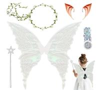 Ali di Farfalla Trasparenti,Ali di Ragazze,Ali da Fata a Forma di Farfalla,Ali da Angelo,Fairy Wings Toddler,Ali Farfalla Bambina,Ali d'Angelo Scintillanti per Halloween, Natale, Costume Cosplay