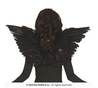 ALI IN PIUME NERE PIEGHEVOLI CM 62