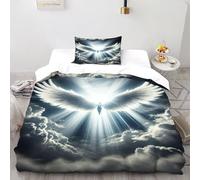 Ali Luce Set Di Biancheria Da Letto Per 2 Pezzi Con Stampa 3D Gothic Themes Copripiumino Con 1 Federe Con Federe in Microfibra Ultra Morbida Single（135x200cm）