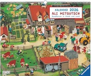 Ali Mitgutsch 2026 - Wimmelbilder - DUMONT Kinder-Kalender - Querformat 52 x 42,5 cm - Spiralbindung: Rundherum in Stadt und Land