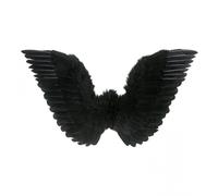 Ali Nere Piumate da Diavolessa o Angelo, Adulto, 86 x 31 cm