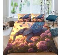 ali Rose rosa Set Di Biancheria Da Letto 3 Pezzi Con Stampa 3D Animal Themes Wildlife Incluso Copripiumino Con 2 Federe Con Federe in Microfibra Ultra Morbida King（220x240cm）