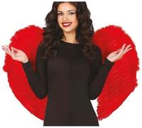 Ali rosse da diavolessa in piuma 80x55 cm