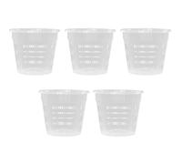 ALI2 Vaso per orchidee trasparente, 5 pezzi, diametro 14 cm, altezza 12 cm, in plastica, con fori, per orchidee, interni